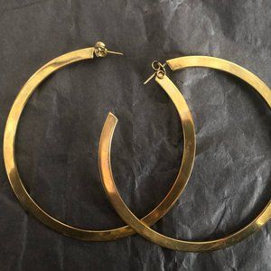 Oversized Handmade Brass Hoops
